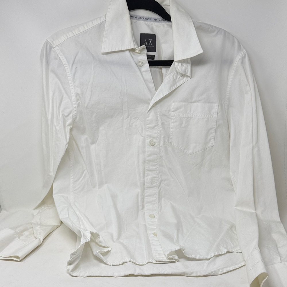 Armani Exchange Classic White Button Down Shirt